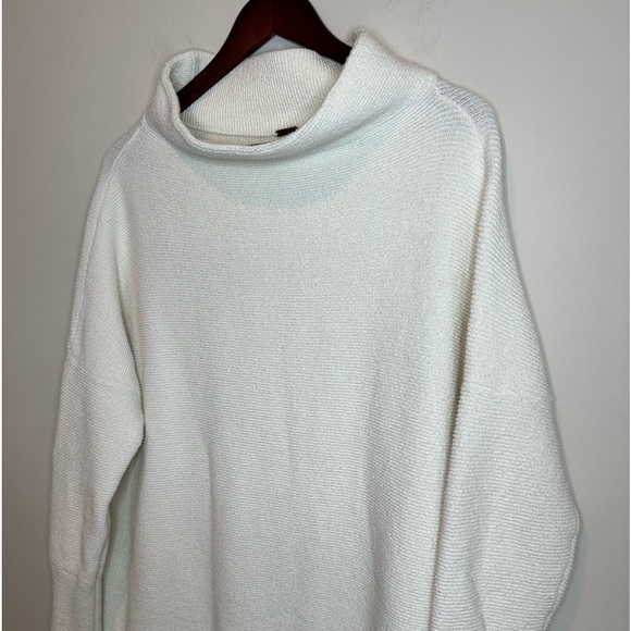 Free People Ribbed Ottoman Slouchy Tunic Sweater, Size Small, Color Cream| EUC - Picture 12 of 14